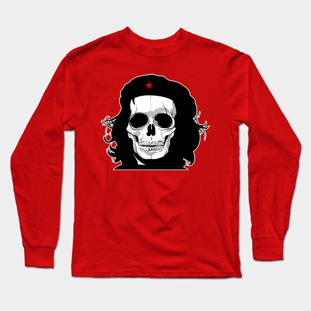 Che Guevara ∆∆∆ Skull Tribute Design Long Sleeve T-Shirt by DankFutura